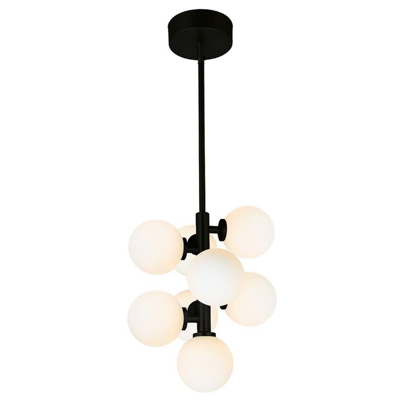 Arya 8 Light Pendant With Black Finish - Black