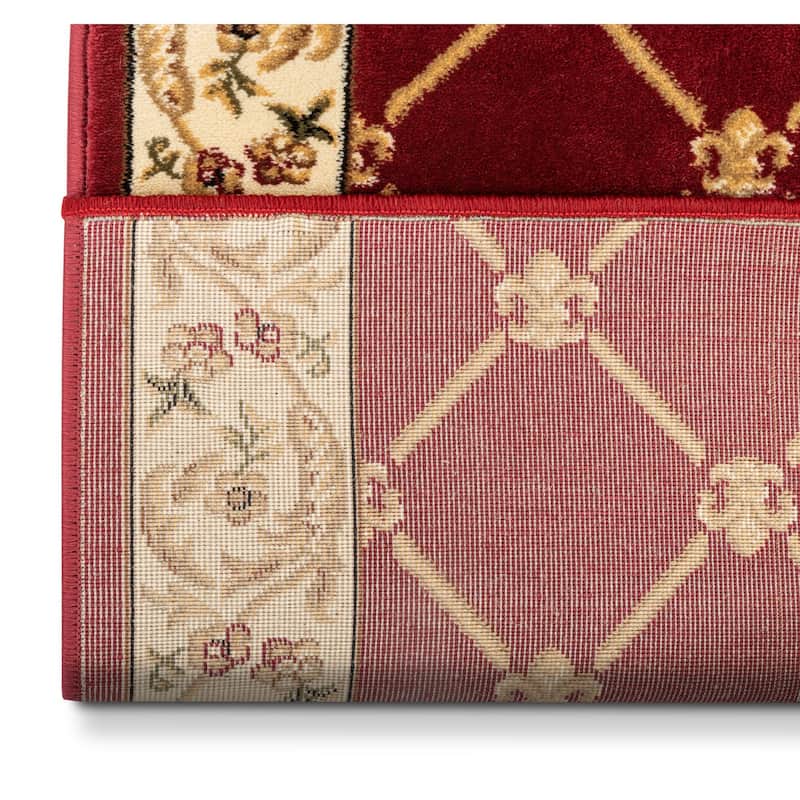 Custom Size Runner Timeless Fleur De Lis Traditional Stair Rug
