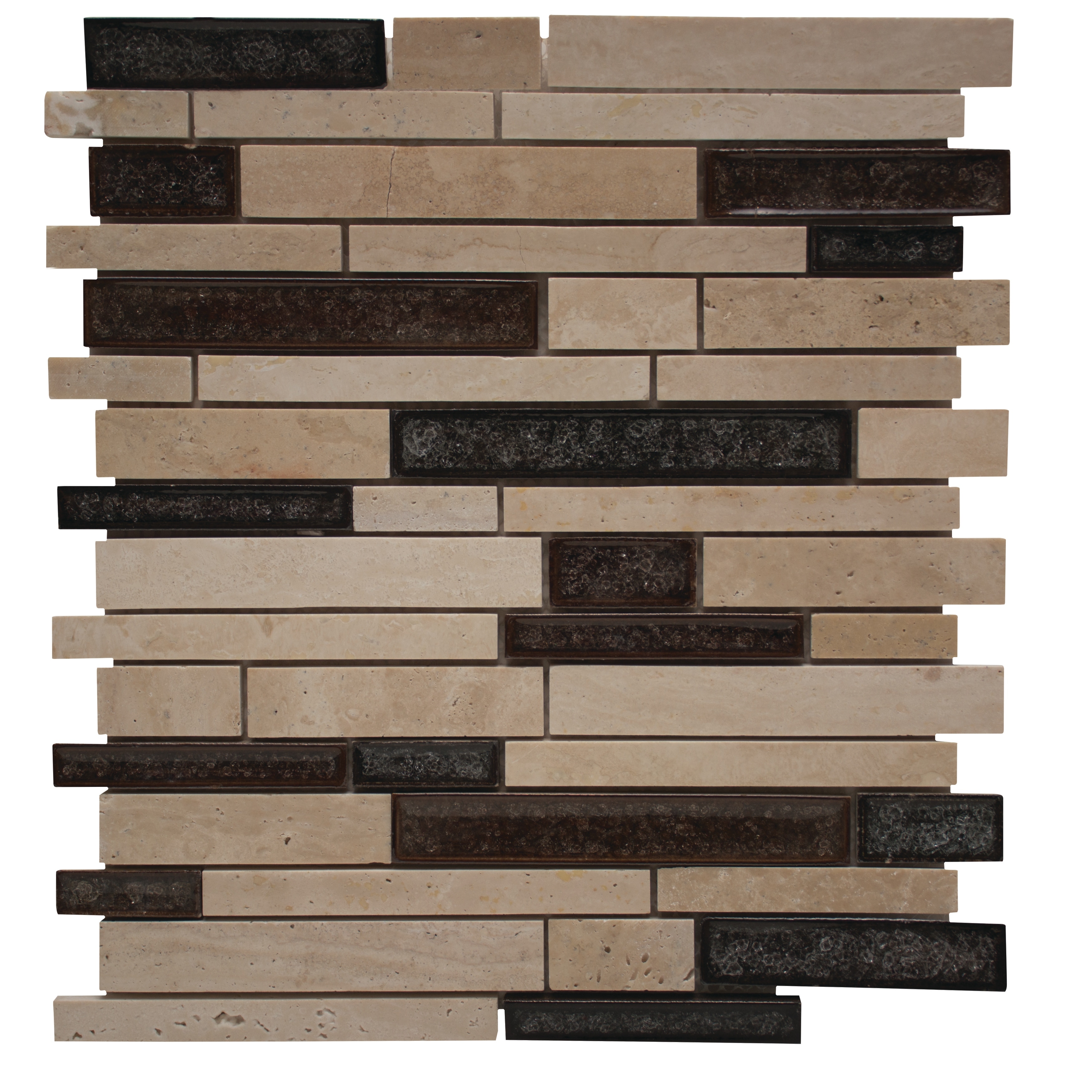 Wilder 1x3 Beige Glass Mosaic Tile - Wall & Backsplash