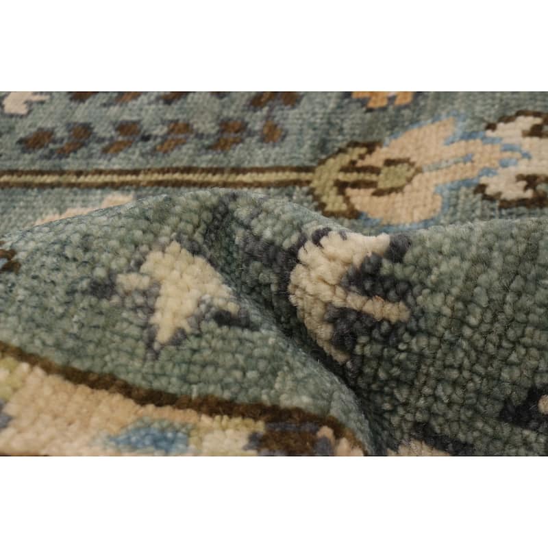 ECARPETGALLERY Hand-knotted Jules Serapi Teal Wool Rug - 8'1 x 8'0