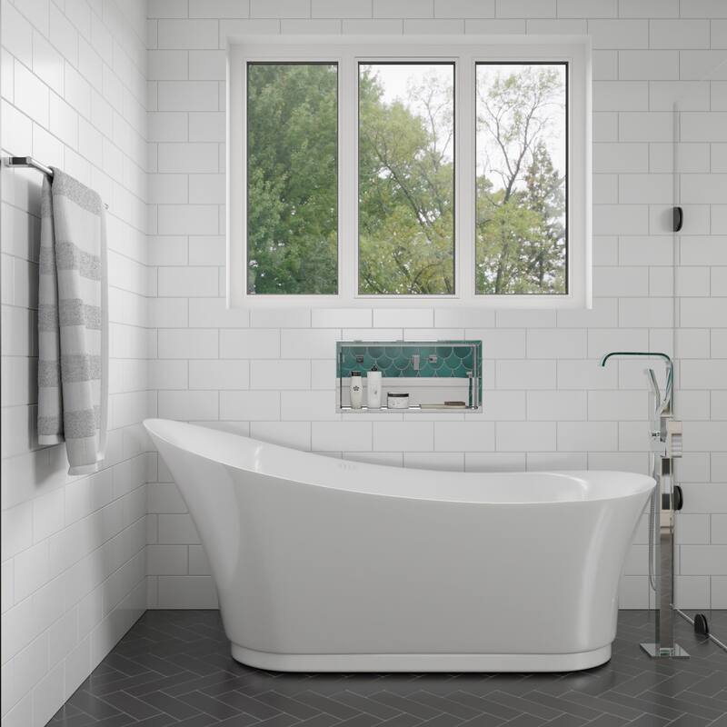 Eago 68-7/8" Air Bathtub for Free Standing Installation