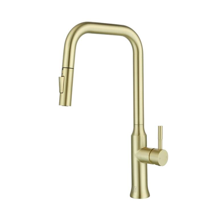 Elegant Lighting FAK-311 Noor 1.8 GPM Single Hole Pull Down Kitchen - Brushed Gold
