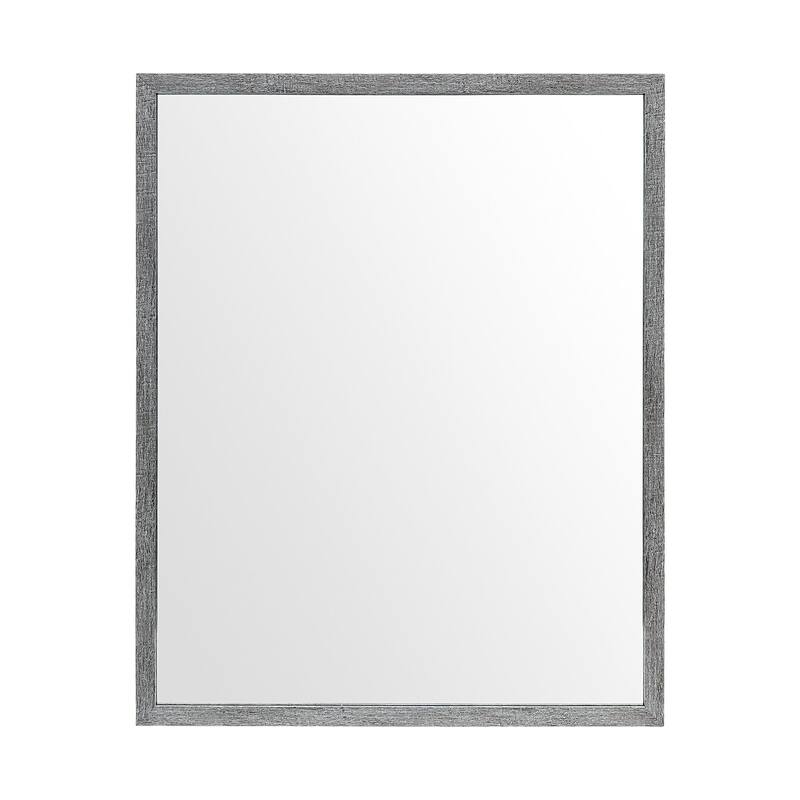 HomeRoots 32" Gray Framed Bathroom Vanity Mirror - 25.50 in. x 31.50 in. x 1.75 in.