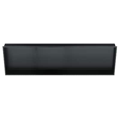 12-in x 36-in Ultra-thin Frame Recessed Stainless Steel Shower Niche Matte Black