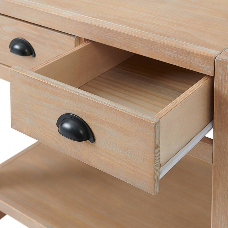 Arden 2-Drawer Wood Nightstand