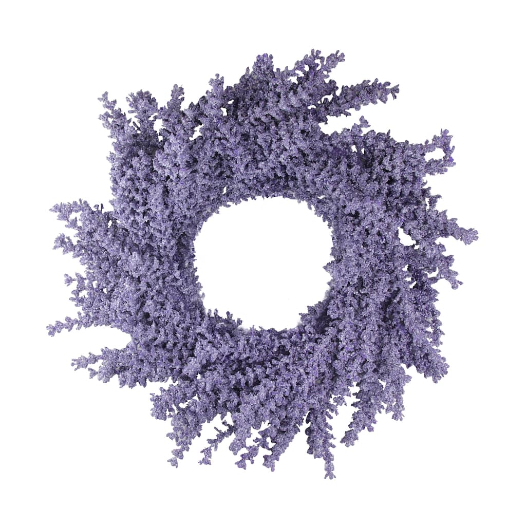 16" Purple Wisteria Flower Artificial Spring Wreath - Unlit