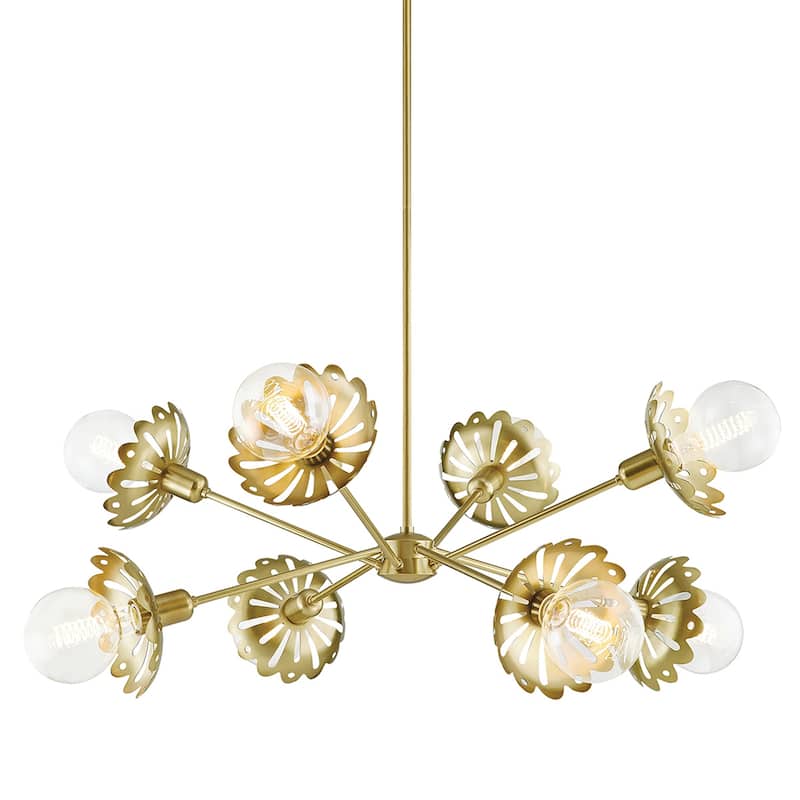Mitzi by Hudson Valley Lighting Alyssa 8-light Aged Brass Chandelier