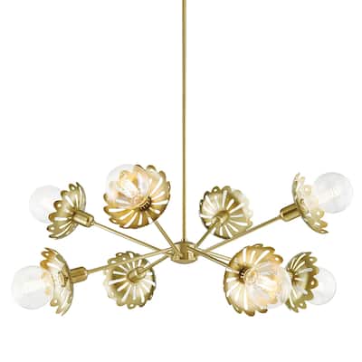 Mitzi by Hudson Valley Lighting Alyssa 8-light Aged Brass Chandelier