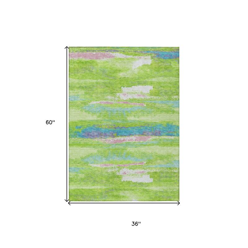 HomeRoots Abstract Transitional Rectangle Outdoor Rug