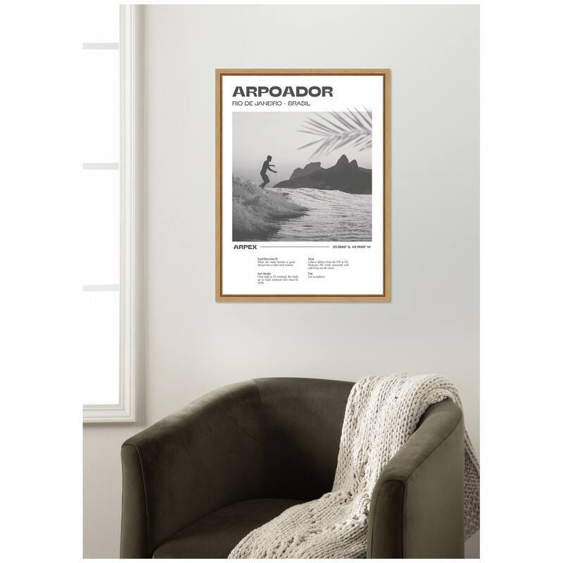 Kate and Laurel Ro ide Janeiro (28x38in) by Honey Island Studio Framed Canvas Wall Art Print