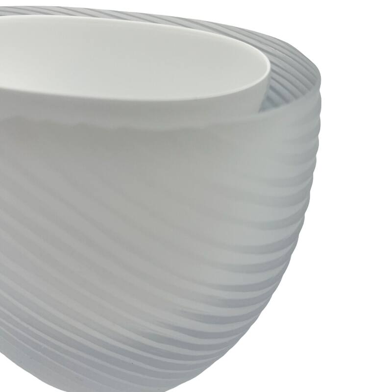 5" High Premium Contemporary Glass Vase for Flowers in White