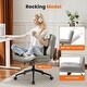 preview thumbnail 4 of 22, Armless Criss Cross Legged Chair with Wheels, Height Adjustable Makeup Vanity Chair, 360 Swivel Wide Task Chair - N/A