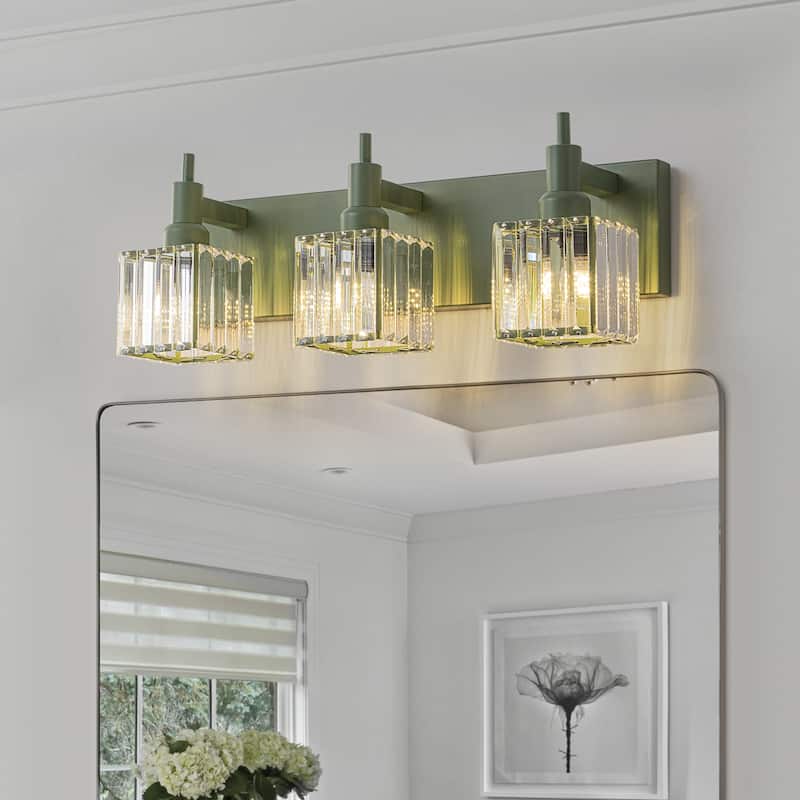 2/3/4-Light Modern Bathroom Crystal Vanity Light Wall Sconces