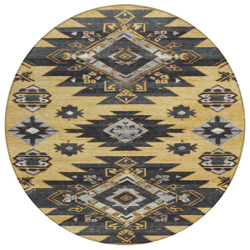 HomeRoots Tribal Transitional Rectangle Outdoor Rug