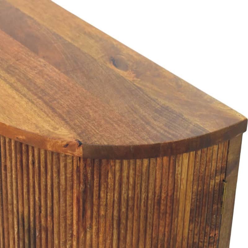 Artisan Furniture Solid Wood Ravello Curved 4-Door Sideboard, Brown with 3-Doors