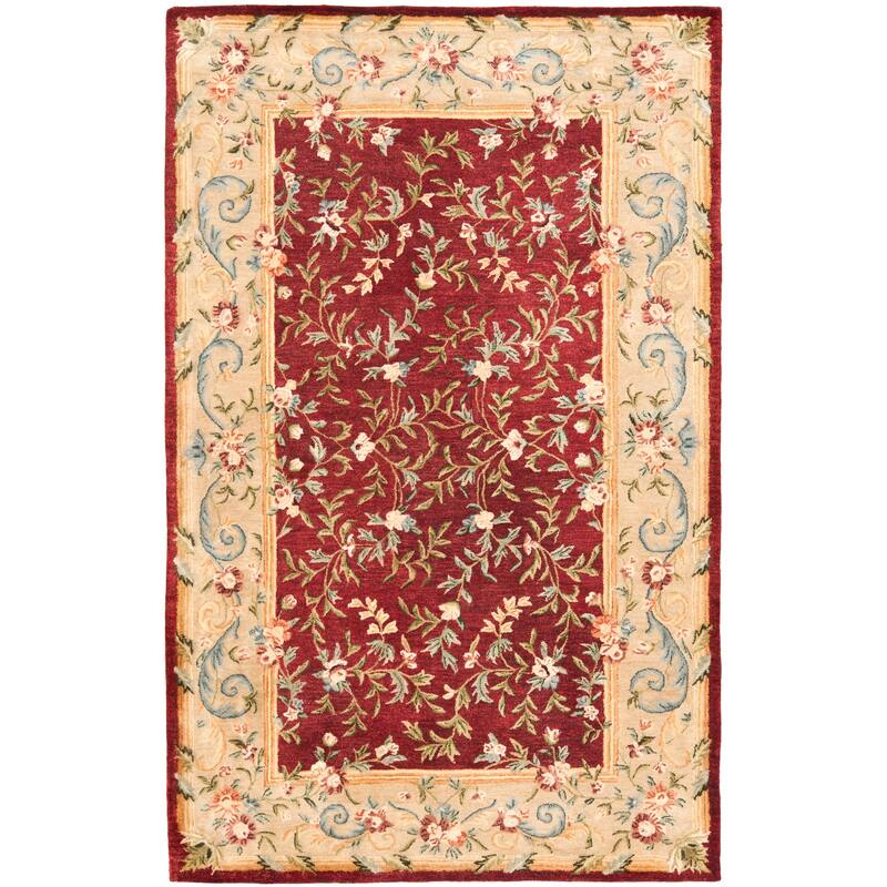 SAFAVIEH Handmade Bergama Tiny Oriental Hand-spun Wool Rug