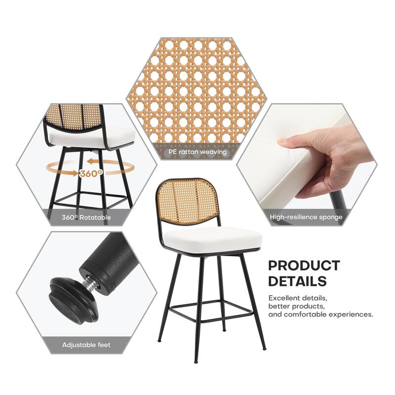 26"/29" Counter Height Swivel Bar Stools Set of 2/3/4