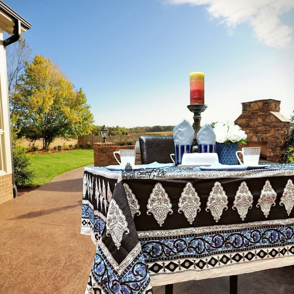 Cotton Floral Tablecloth for Rectangle Tablecloth