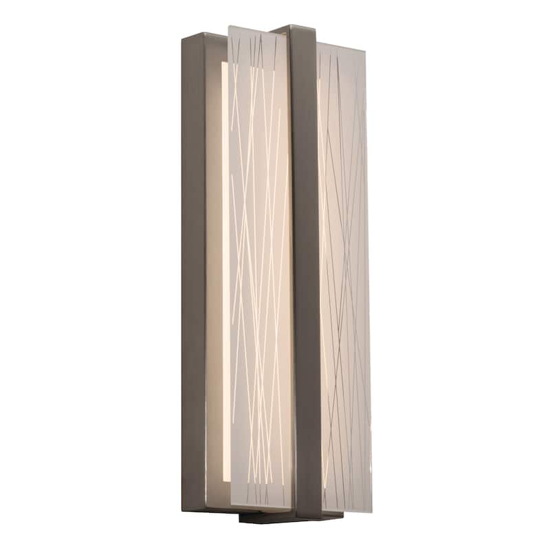 Gallery 14-inch Satin Nickel LED Wall Sconce, Clear Shade