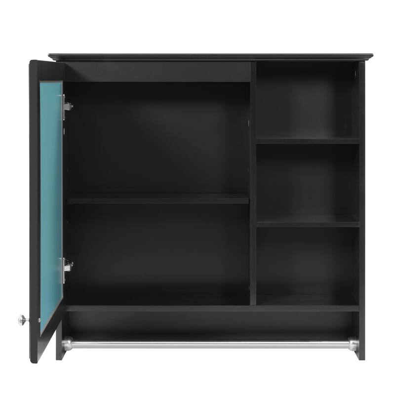 30 inch Wall-Mount 2-in-1 Mirror Cabinet with Adjustable Shelf, Soft-Closing Hinges, High-Quality MDF