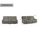 preview thumbnail 3 of 12, Eymard Chenille Fabric Power Reclining Loveseat with Console
