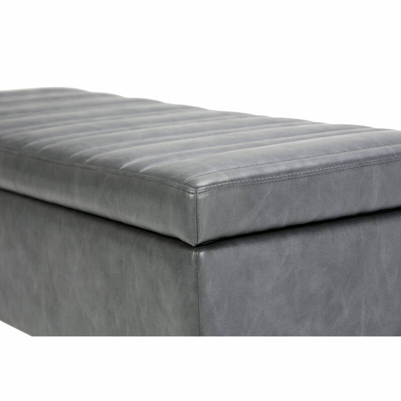WYNDENHALL Garret 48 inch Wide Contemporary Rectangle Storage Ottoman