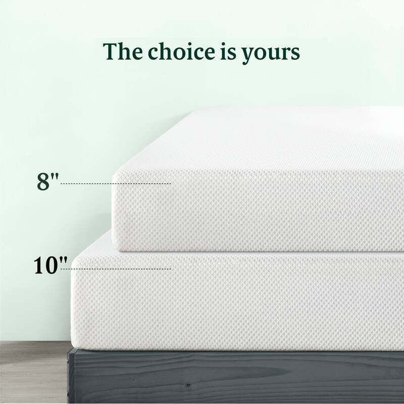 Priage by ZINUS 10 Inch Green Tea Fresca® Memory Foam Mattress