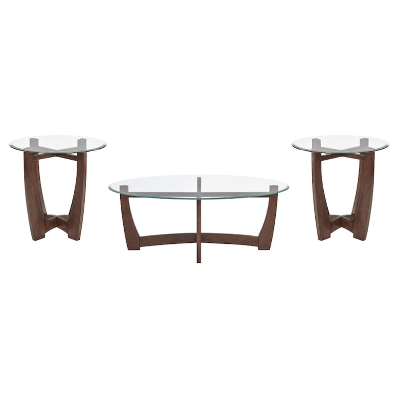 23.5-Inch Round Tempered Glass Coffee Table - Modern Centerpiece for Compact Spaces‌ - 23.5 inch