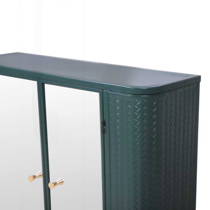 Versatile Wall-Mounted Bathroom Cabinet with Mirrored Doors and Open Shelf for Efficient Storage