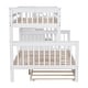 preview thumbnail 21 of 46, Twin-over-Full Bunk Bed with Twin size Trundle, Storage and Guard Rail for Bedroom, Dorm, for Adults