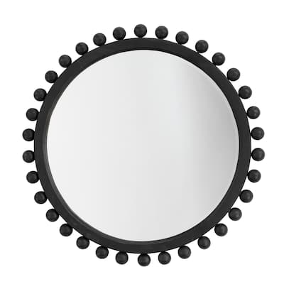 Alden Décor Orion Round Wood Mirror, Natural