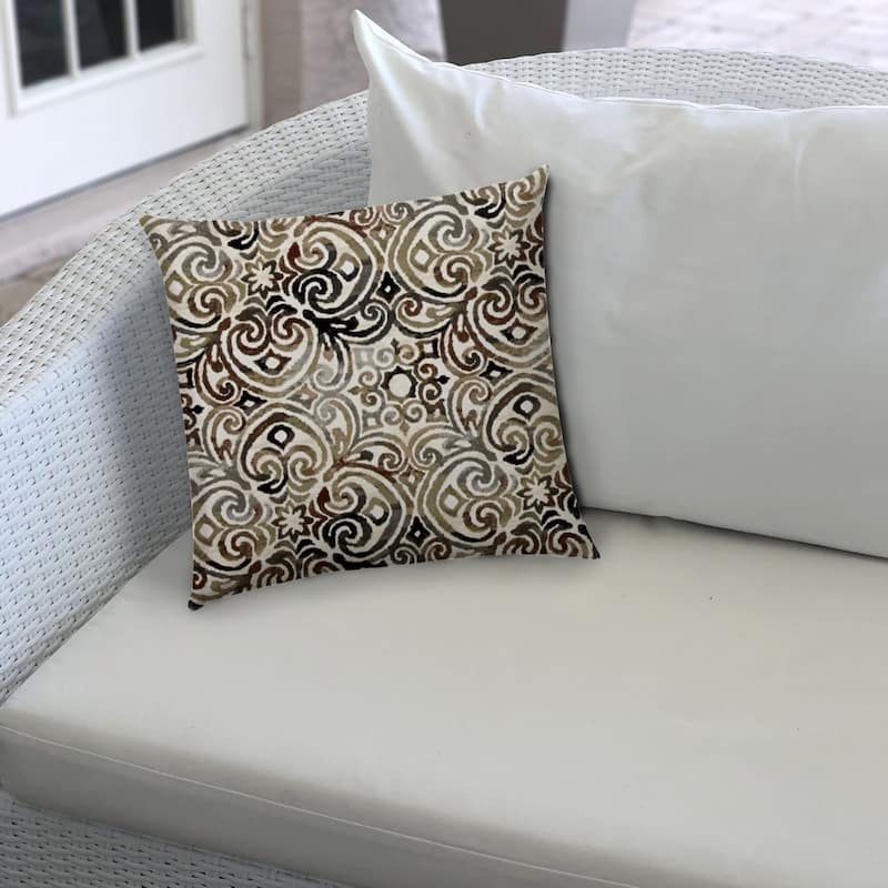 Joita KOLKATA Polyester Throw Pillow with Sewn Closure, Black Bed