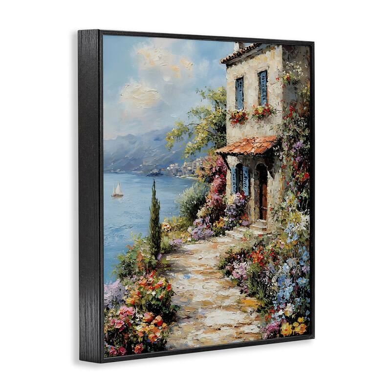 Stupell Seaside Cottage Architecture Framed Giclee Art Design By Franklyn Gregory