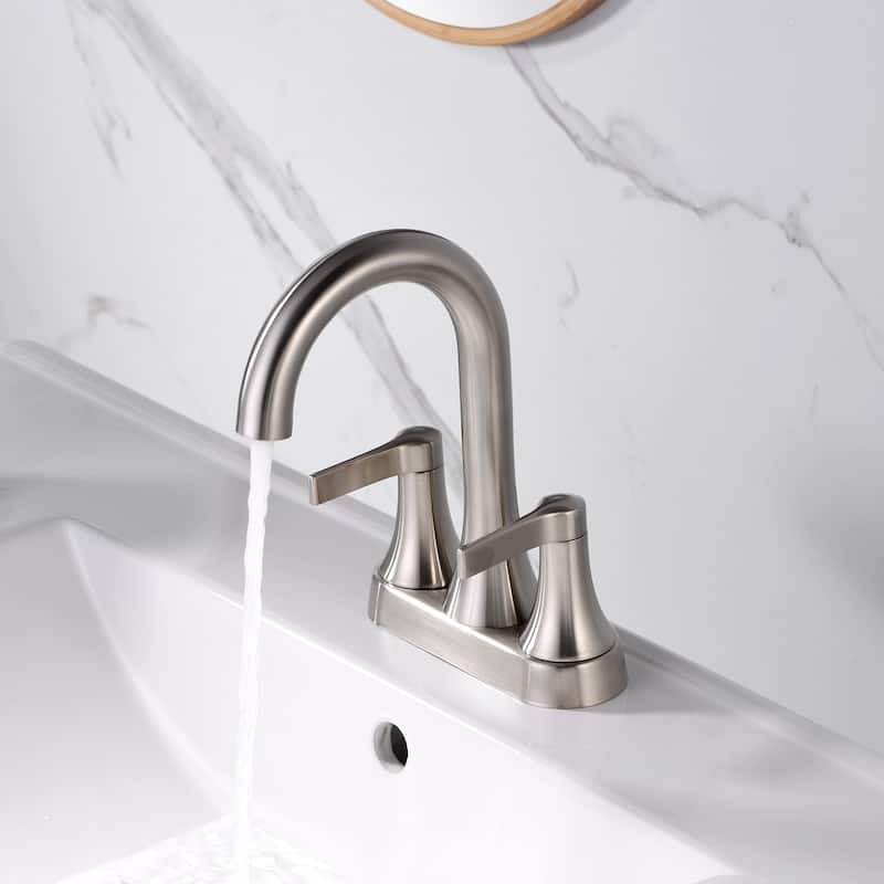 Luxier MSC11-T 4 in. Centerset 2-Handle Bathroom Faucet with Drain