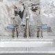 preview thumbnail 4 of 34, Kingston Brass Synchronous Two-Handle 3-Hole Deck Mount Widespread Bathroom Faucet with Brass Pop-Up Drain
