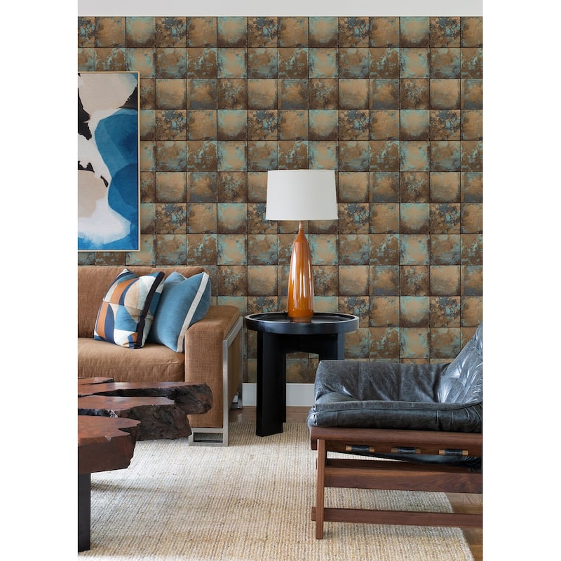 NuWallpaper Metal Sheet Copper Peel and Stick Wallpaper