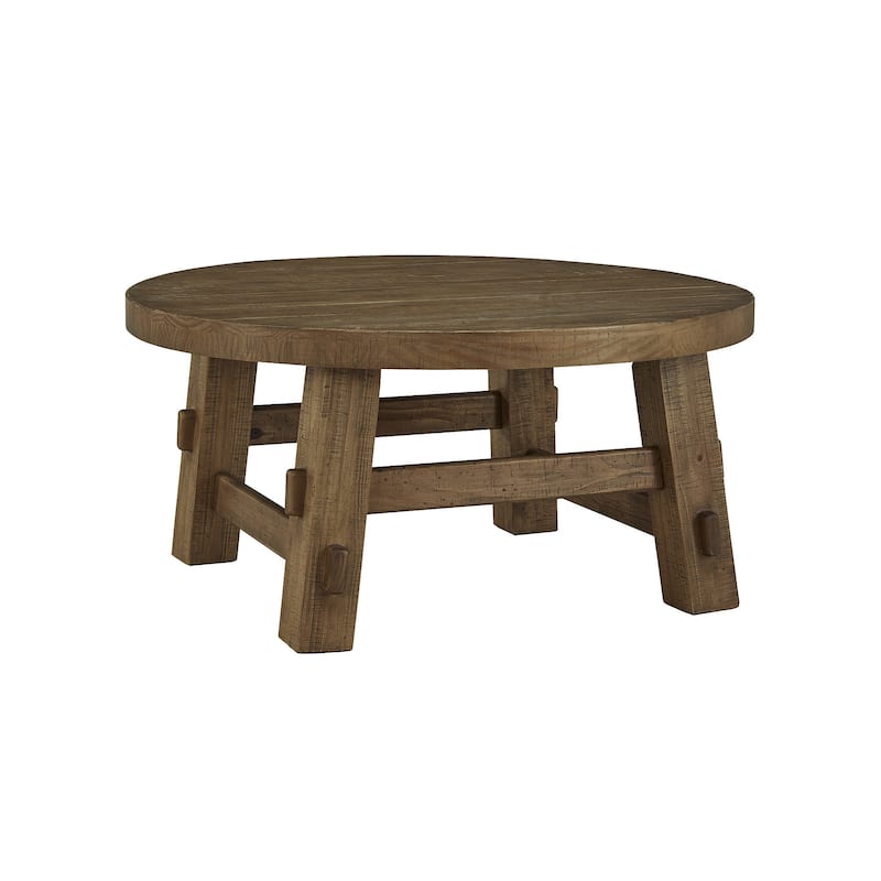 Signature Design by Ashley Mackifeld Brown/Beige Coffee Table - 40.13" W x 40.13" D x 19.13" H