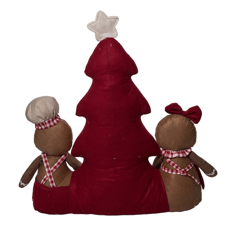 Transpac Polyester 22.5 in. Multicolor Christmas Soft Gingerbread Advent Calendar
