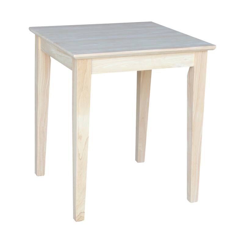 Solid Parawood Rectangular Shaker Tall End Table