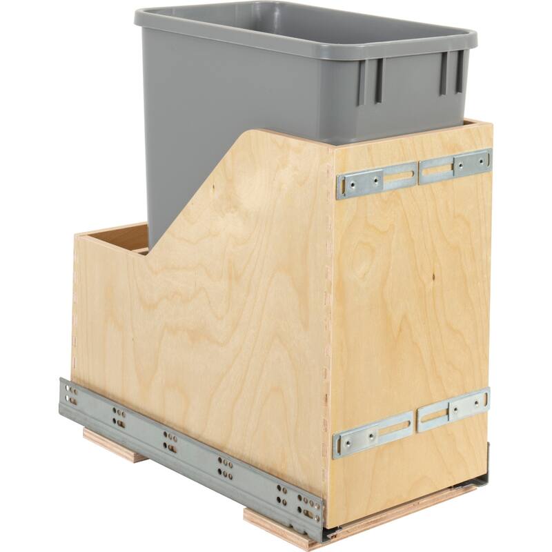 Hardware Resources CDM-WBMS35V 10" Wide 35 Quart Waste Solution-Wood - Gray
