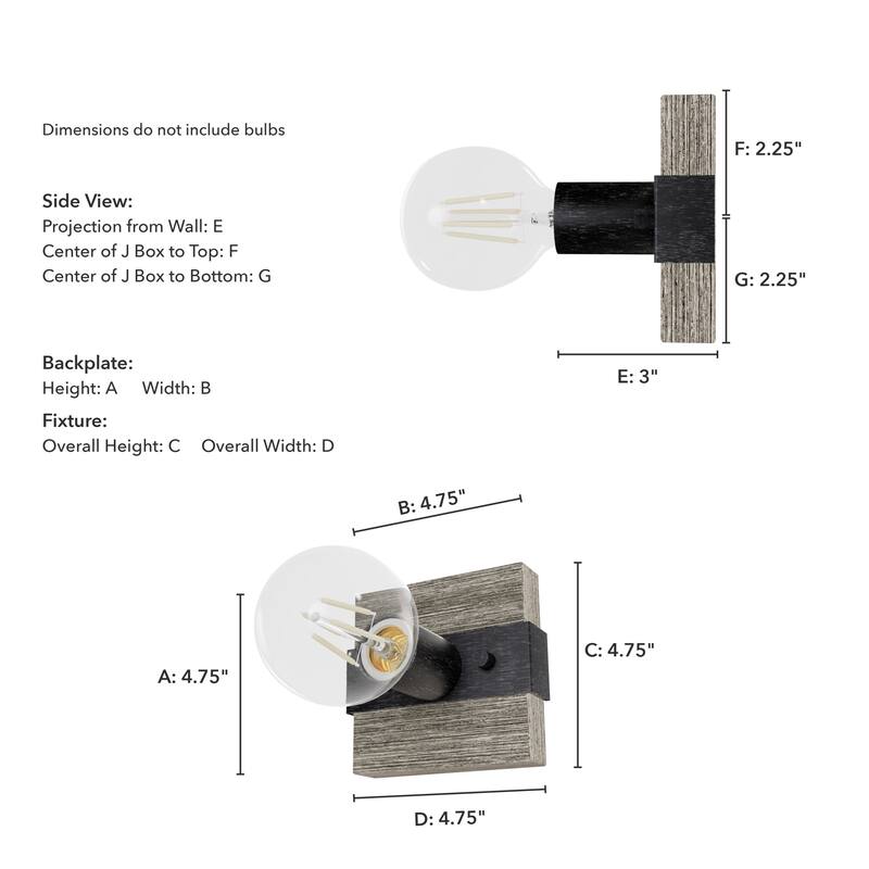 Hunter Donelson 1 Light Wall Sconce - Farmhouse, Rustic - Damp-Rated