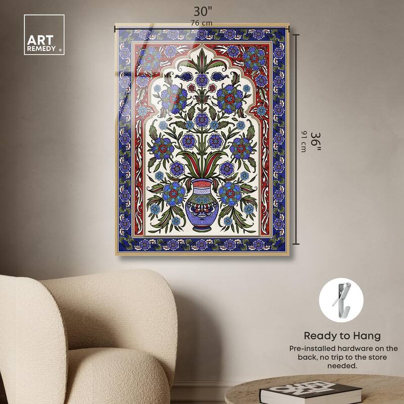 Royal Vase Bloom Acrylic by Art Remedy, Ready to Hang