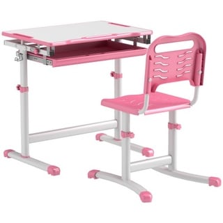 Ergonomic Children's Desk and Chair Set with Tilting Desktop, Storage Drawer, and Adjustable Height