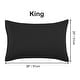 preview thumbnail 37 of 46, 2 Pcs Zippered Pillowcases, Brushed Microfiber Pillow Case Cover King(20"x36") - Black