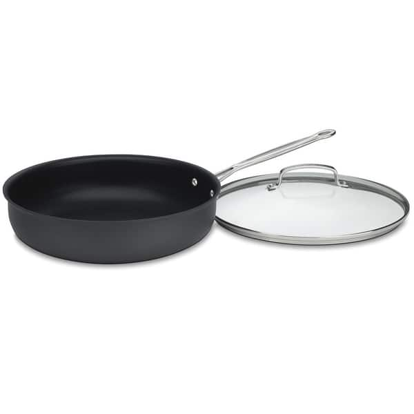 12-Inch Hard Anodized Nonstick Deep Frying Pan with Lid