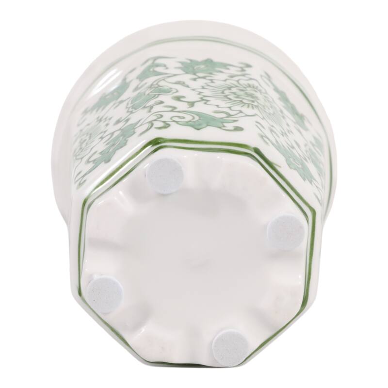 Modern Chinoiserie Ceramic Candle - Jasmine Scented Candle - 5.0"