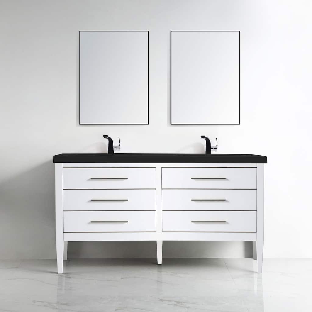 Ayer 60" Double Bathroom Vanity Set