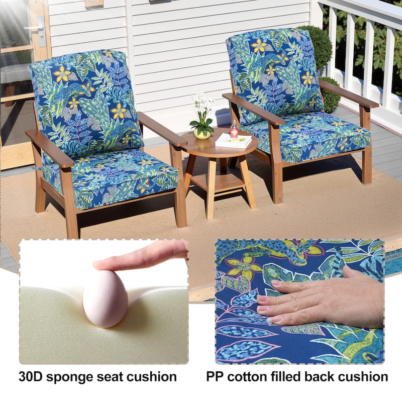 21 W x 22 D in. Deep Seat Outdoor Cushion Set by Crestlive Products