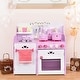 preview thumbnail 5 of 5, Kids Wooden Kitchen Toy Strawberry Pretend Cooking Playset - 23.6" x 11.6" x 24.4" (L x W x H)