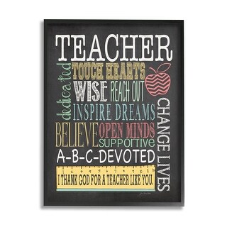 Stupell Teacher Appreciation Chalkboard Style Framed Giclee Art by Jo ...